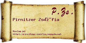 Pirnitzer Zsófia névjegykártya